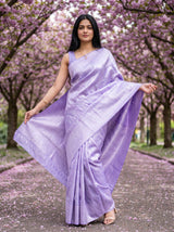 MIMOSA Violet Kanjivaram Art Silk Saree — pose 9 styling detail