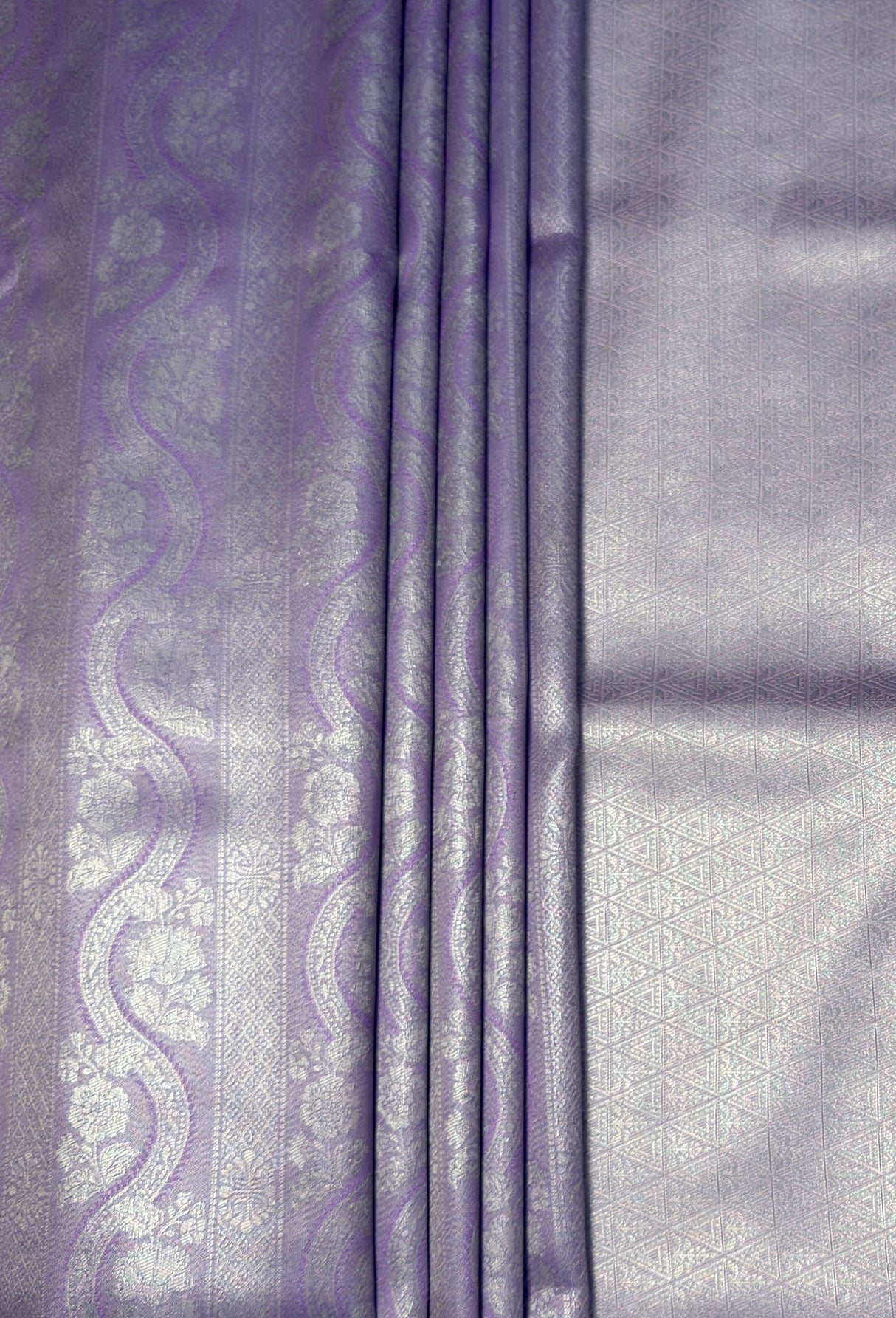 MIMOSA Violet Kanjivaram Art Silk Saree — fleets shot full lifestyle