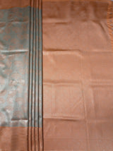 MIMOSA Chikoo Kanjivaram Art Silk Saree — pallu and zari work detail