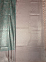 MIMOSA Grey Kanjivaram Art Silk Saree — pallu and zari work detail