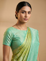 MIMOSA Olive Kanjivaram Art Silk Saree — pose 10 styling detail