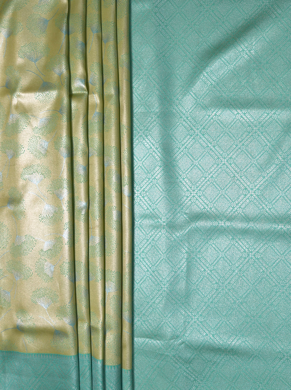 MIMOSA Olive Kanjivaram Art Silk Saree — fleets shot full lifestyle