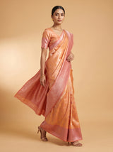 MIMOSA Peach Kanjivaram Art Silk Saree — pose 7 styling detail