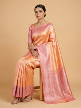 MIMOSA Peach Kanjivaram Art Silk Saree — pose 8 styling detail