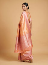 MIMOSA Peach Kanjivaram Art Silk Saree — pose 9 styling detail