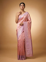MIMOSA Pink Kanjivaram Art Silk Saree — Full View