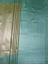 MIMOSA Olive Kanjivaram Art Silk Saree — pallu and zari work detail