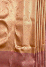 MIMOSA Peach Kanjivaram Art Silk Saree — fleets shot full lifestyle