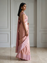 MIMOSA Pink Kanjivaram Art Silk Saree — pose 7 styling detail