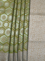 MIMOSA Olive Kanjivaram Art Silk Saree — fleets shot full lifestyle