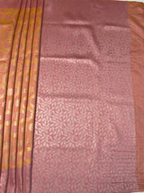 MIMOSA Peach Kanjivaram Art Silk Saree — pallu and zari work detail