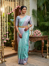 MIMOSA Rama Kanjivaram Art Silk Saree — pose 7 styling detail