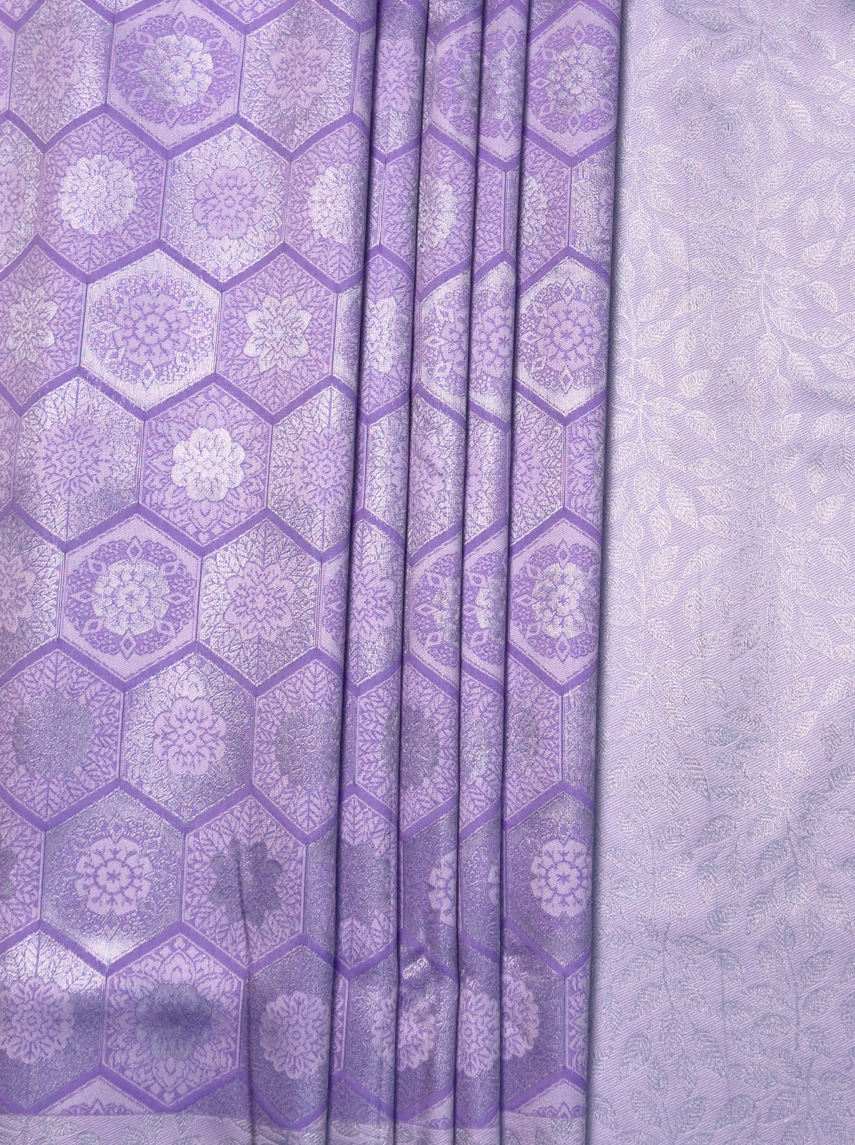 MIMOSA Violet Kanjivaram Art Silk Saree — fleets shot full lifestyle