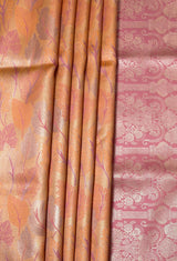 MIMOSA Peach Kanjivaram Art Silk Saree — fleets shot full lifestyle