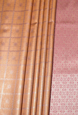 MIMOSA Peach Kanjivaram Art Silk Saree — fleets shot full lifestyle