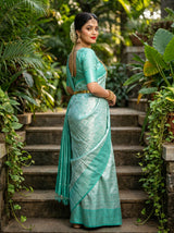 MIMOSA Rama Kanjivaram Art Silk Saree — pose 9 styling detail