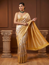 MIMOSA Mustard Kanjivaram Art Silk Saree — pose 6 styling detail