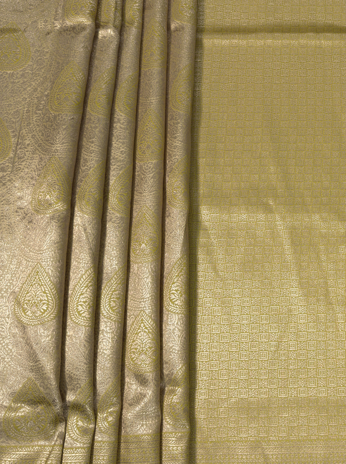 MIMOSA Mustard Kanjivaram Art Silk Saree — fleets shot full lifestyle