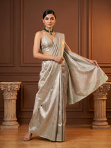 MIMOSA Pink Kanjivaram Art Silk Saree — pose 6 styling detail