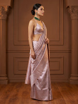 MIMOSA Violet Kanjivaram Art Silk Saree — Blouse View