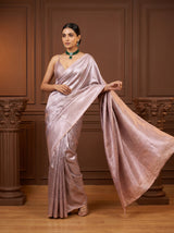 MIMOSA Violet Kanjivaram Art Silk Saree — pose 6 styling detail