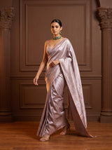 MIMOSA Violet Kanjivaram Art Silk Saree — pose 7 styling detail