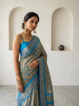 MIMOSA Ananda Banarasi Art Silk Saree — Full View on Model