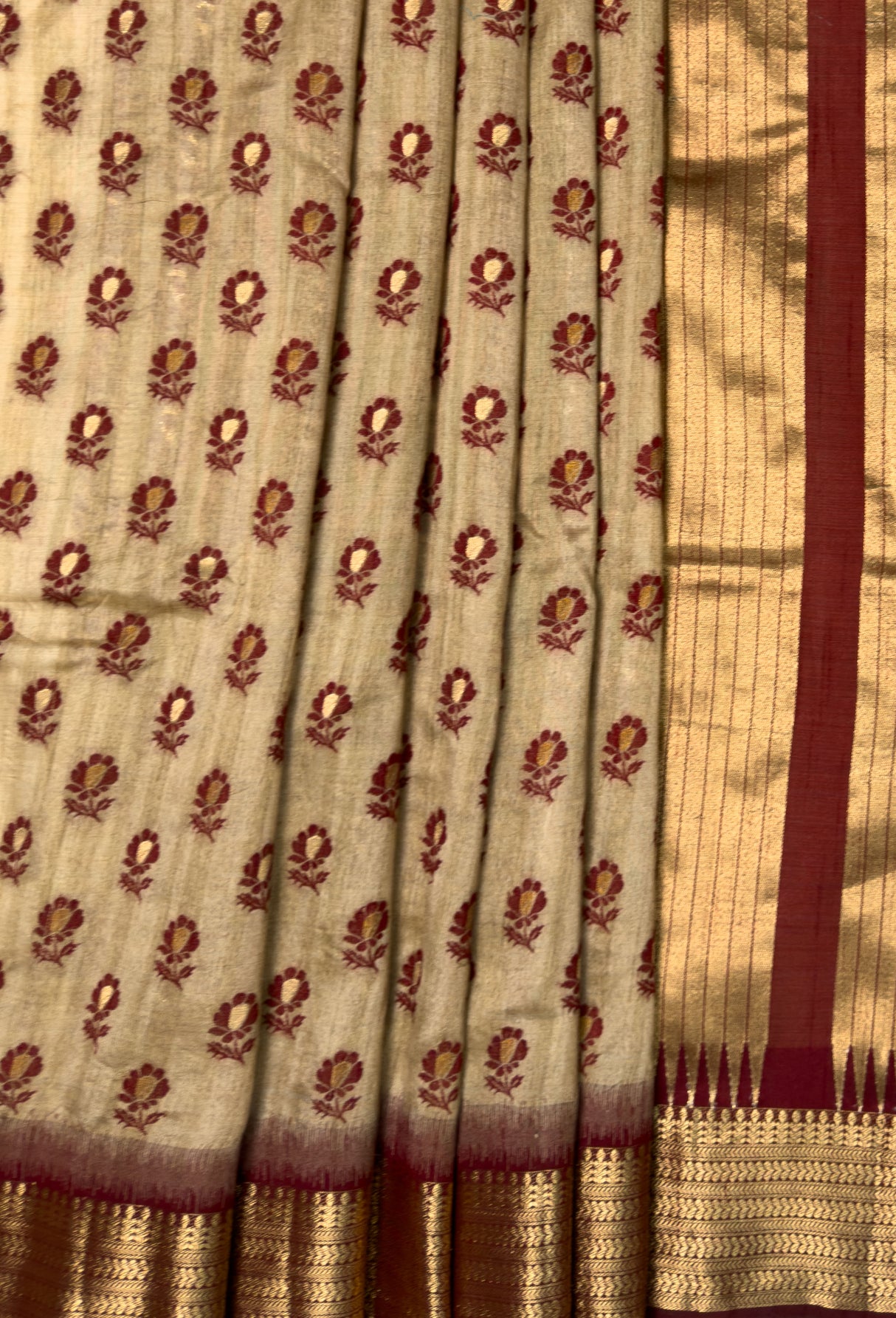 MIMOSA Maroon Banarasi Art Silk Saree — fleets shot full lifestyle