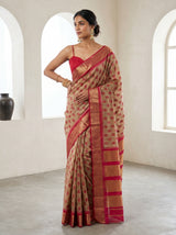 MIMOSA Rani Banarasi Art Silk Saree — Mannequin View