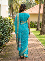 MIMOSA Ananda Banarasi Art Silk Saree — Model closeup
