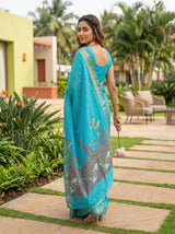 MIMOSA Ananda Banarasi Art Silk Saree — pose 7 styling detail