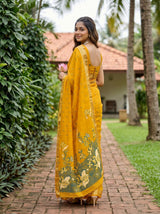 MIMOSA Gold Banarasi Art Silk Saree — pose 7 styling detail