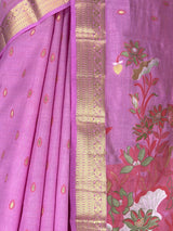 MIMOSA Pink Banarasi Art Silk Saree — fleets shot full lifestyle