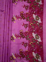 MIMOSA Pink Banarasi Art Silk Saree — pallu and zari work detail