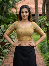 MIMOSA Tussar Banarasi Art Silk Saree — blouse close-up