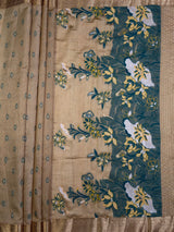 MIMOSA Tussar Banarasi Art Silk Saree — pallu and zari work detail