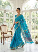 MIMOSA Ananda Banarasi Art Silk Saree — pose 7 styling detail