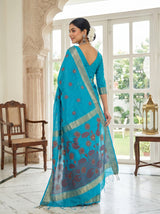 MIMOSA Ananda Banarasi Art Silk Saree — pose 9 styling detail