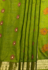 MIMOSA Olive Banarasi Art Silk Saree — fleets shot full lifestyle