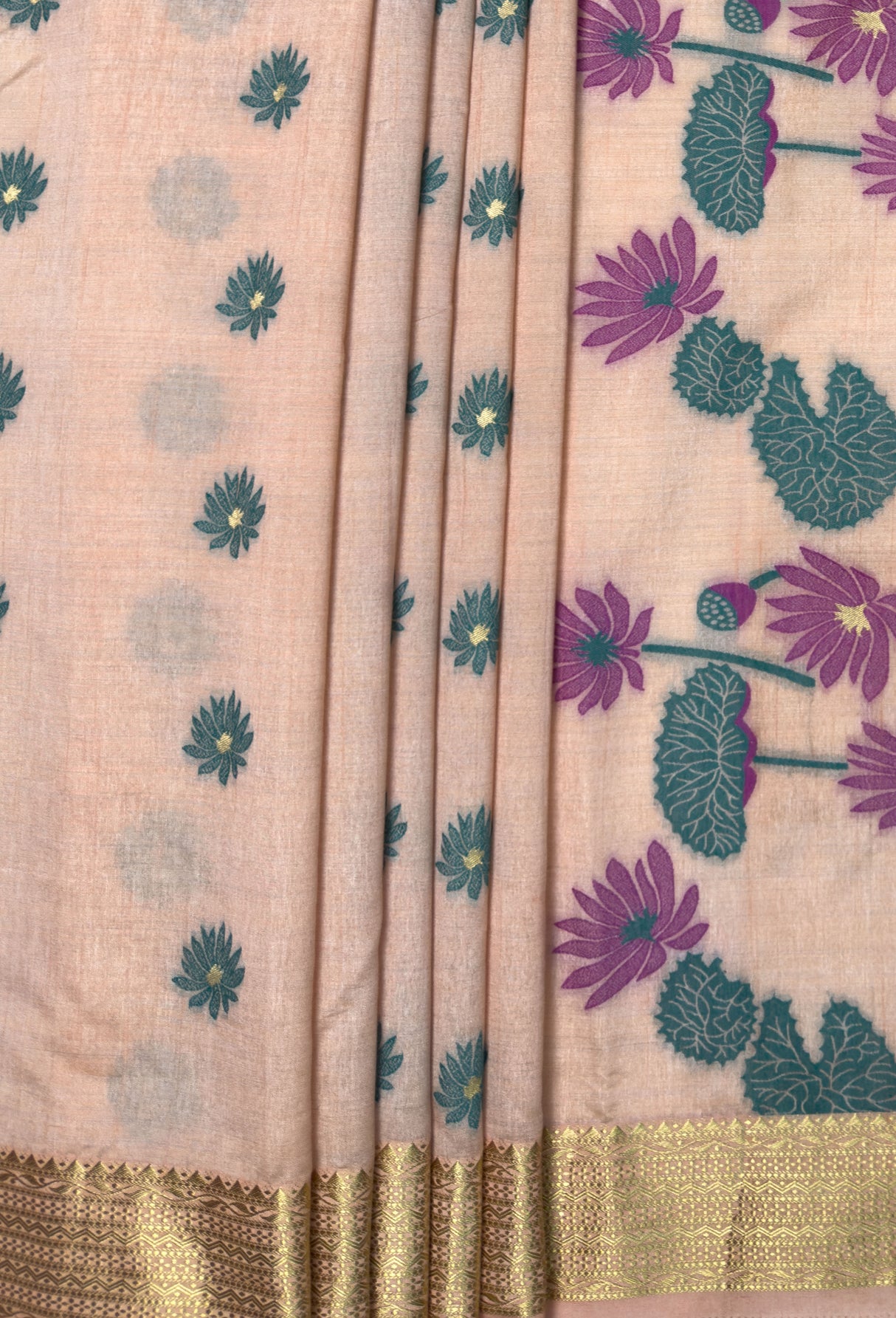 MIMOSA Peach Banarasi Art Silk Saree — fleets shot full lifestyle