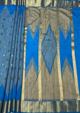 MIMOSA Ananda Banarasi Art Silk Saree — pallu and zari work detail