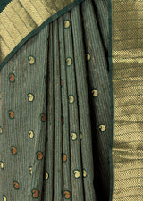 MIMOSA Green Banarasi Art Silk Saree — fleets shot full lifestyle