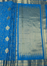 MIMOSA Ananda Banarasi Art Silk Saree — pallu and zari work detail