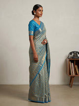 MIMOSA Ananda Banarasi Art Silk Saree — Model pose