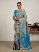 MIMOSA Ananda Banarasi Art Silk Saree — pose 5 styling detail