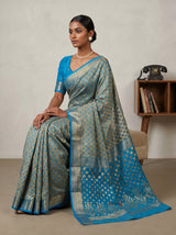 MIMOSA Ananda Banarasi Art Silk Saree — pose 8 styling detail