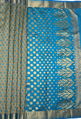 MIMOSA Ananda Banarasi Art Silk Saree — pallu and zari work detail