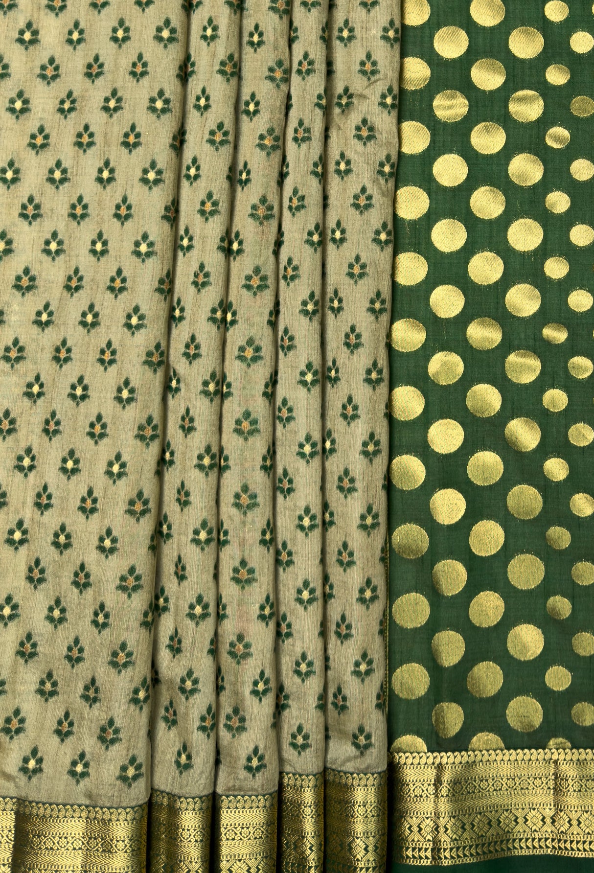 MIMOSA Green Banarasi Art Silk Saree — fleets shot full lifestyle