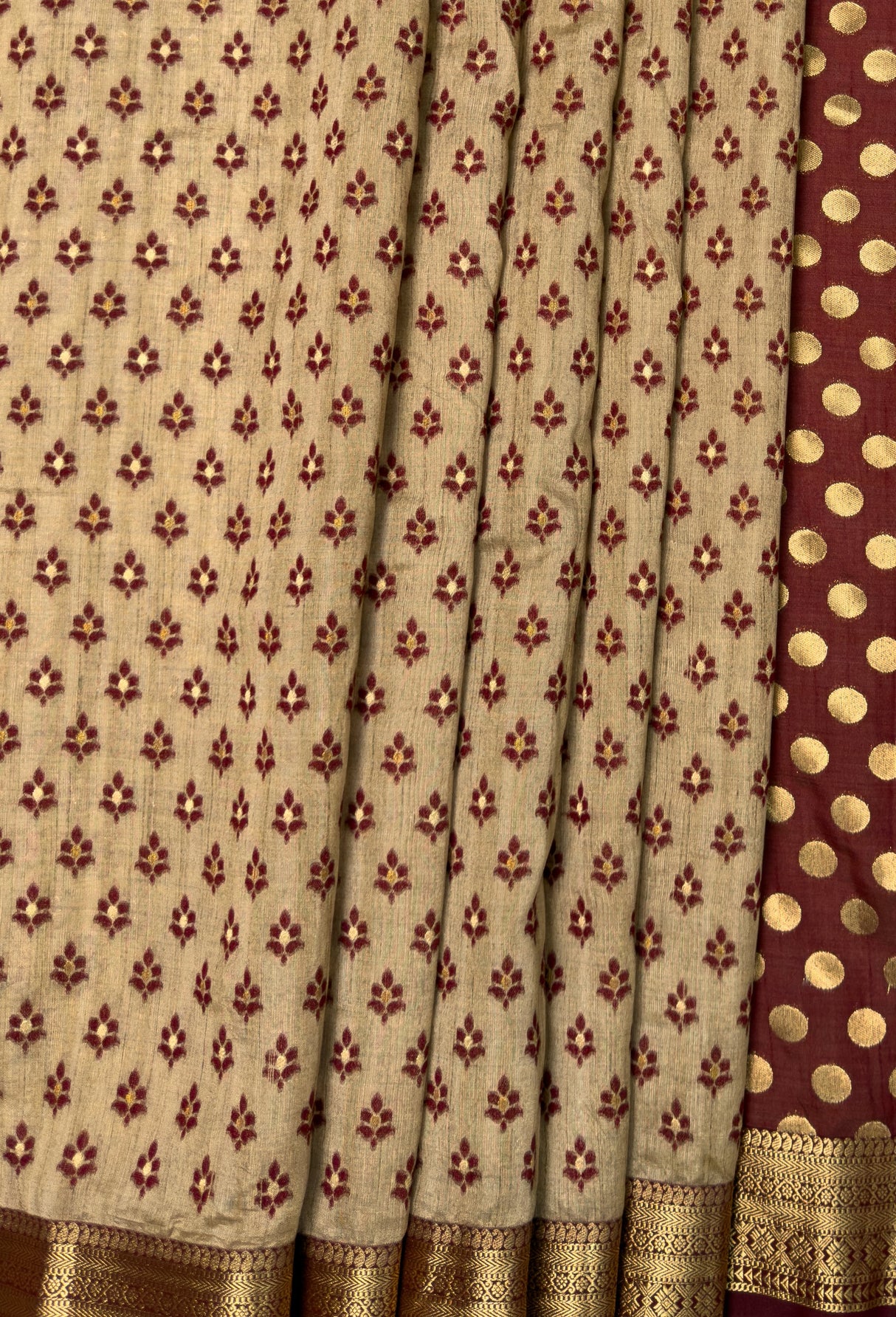 MIMOSA Maroon Banarasi Art Silk Saree — fleets shot full lifestyle