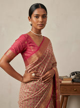 MIMOSA Rani Banarasi Art Silk Saree — pose 10 styling detail